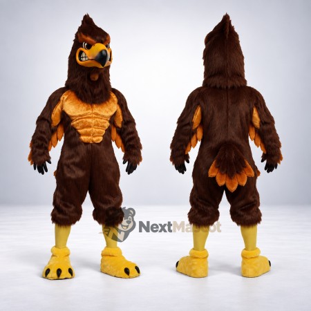 Eagle Mascot Costume - Muscular, Brown for Festivals Eagle Mascot Costume - Muscular, Brown for Festivals