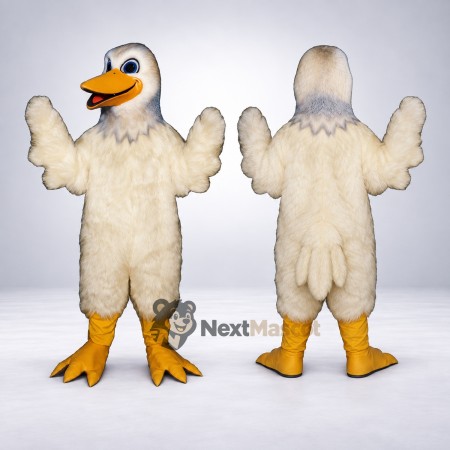 Duck Mascot Costume - White, Orange Bill for Parades