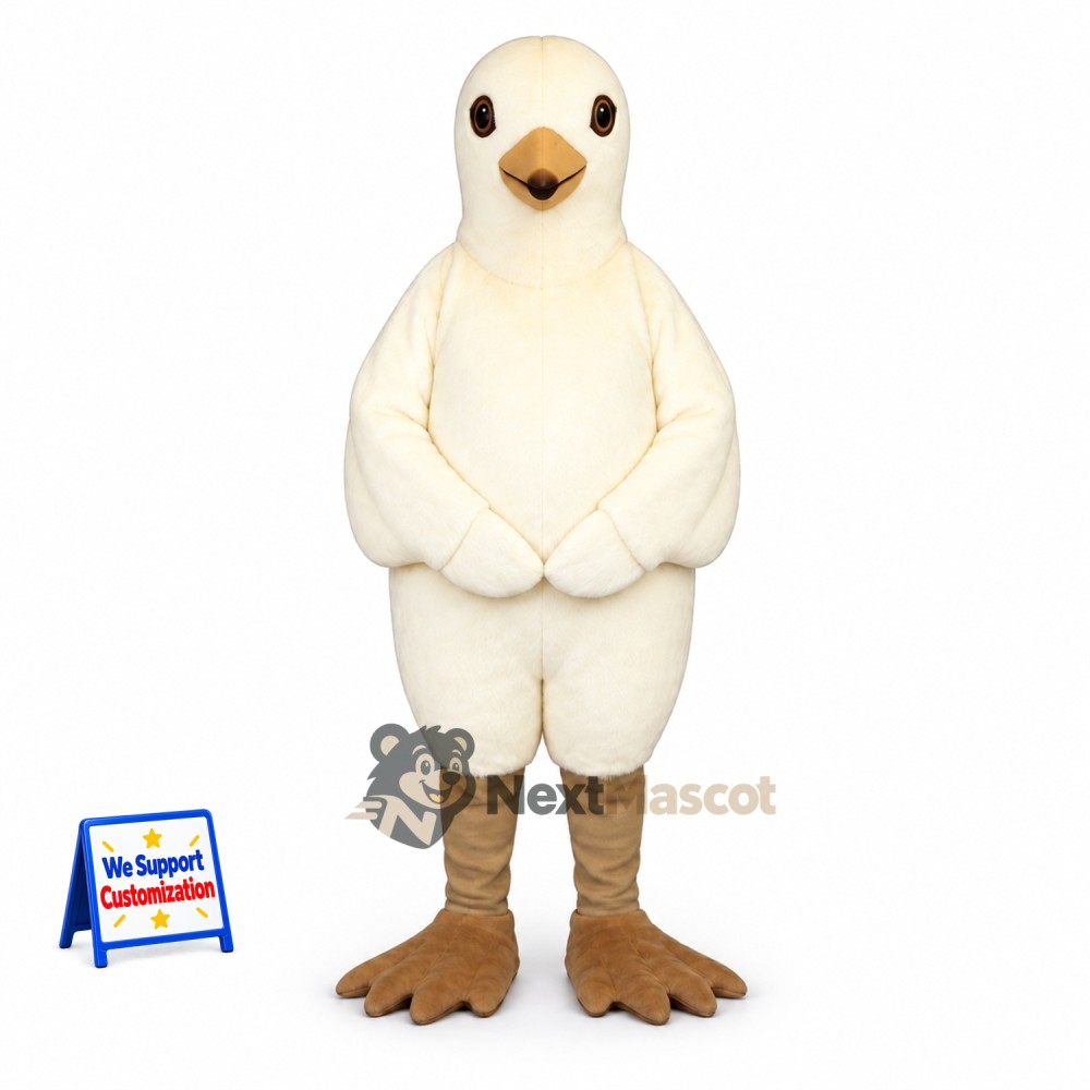 Bird Mascot Costume - White for School Spirit