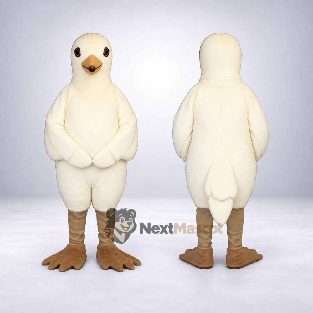 Bird Mascot Costume - White for School Spirit