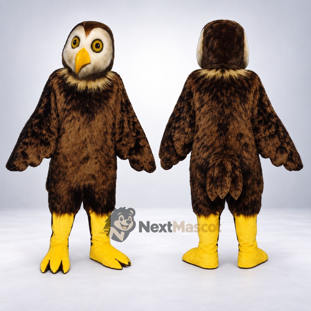 Owl Mascot Costume - Brown for Family Events Owl Mascot Costume - Brown for Family Events