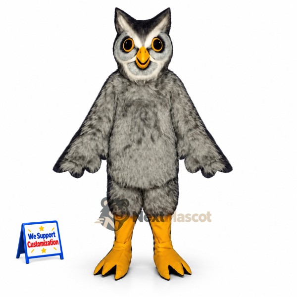 Owl Mascot Costume - Gray for Birthday Parties