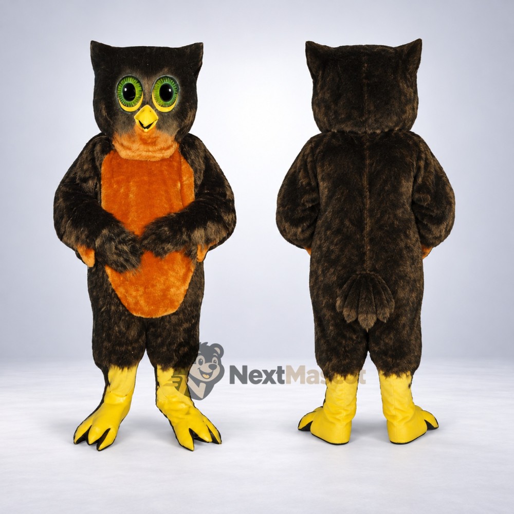Owl Mascot Costume - Black for Parades Owl Mascot Costume - Black for Parades