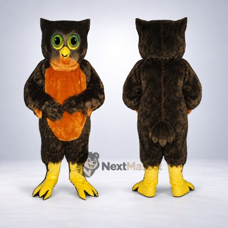 Owl Mascot Costume - Black for Parades Owl Mascot Costume - Black for Parades