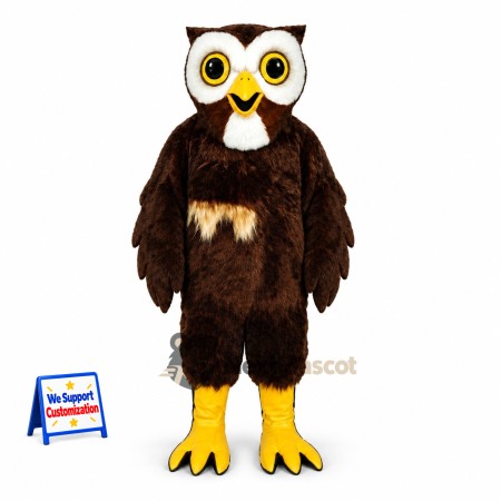 Owl Mascot Costume - Brown for Promotions