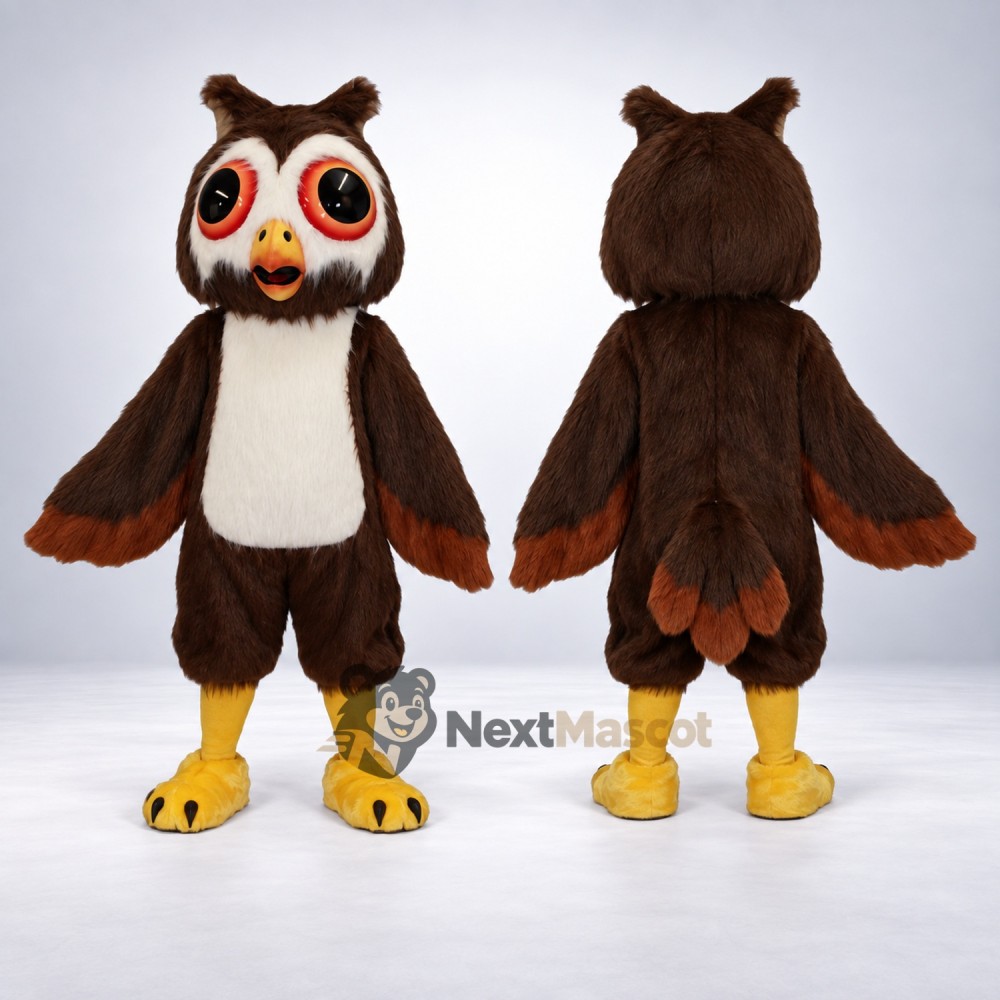 Owl Mascot Costume - Brown for Grand Openings
