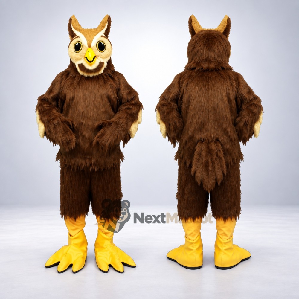 Owl Mascot Costume - Brown for Photo Events Owl Mascot Costume - Brown for Photo Events