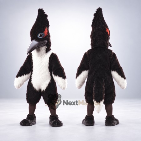 Woodpecker Mascot Costume - Black Woodpecker Mascot Costume - Black