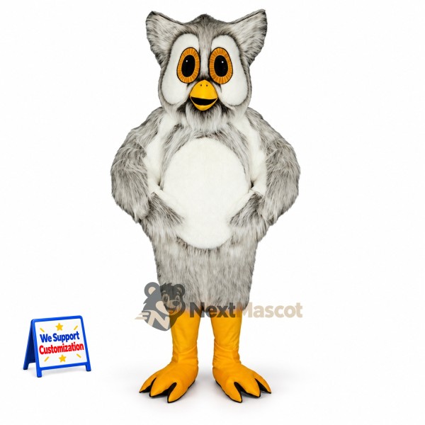 Owl Mascot Costume - Gray for Sports Days