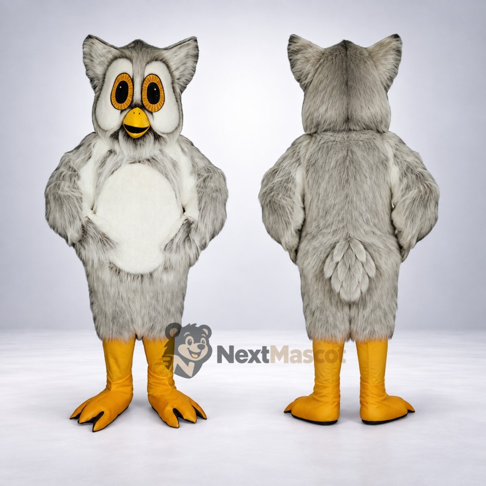 Owl Mascot Costume - Gray for Sports Days Owl Mascot Costume - Gray for Sports Days