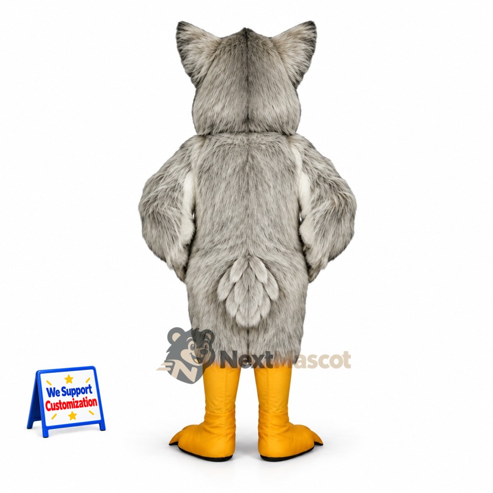 Owl Mascot Costume - Gray for Sports Days Owl Mascot Costume - Gray for Sports Days