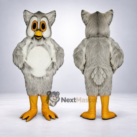 Owl Mascot Costume - Gray for Sports Days Owl Mascot Costume - Gray for Sports Days