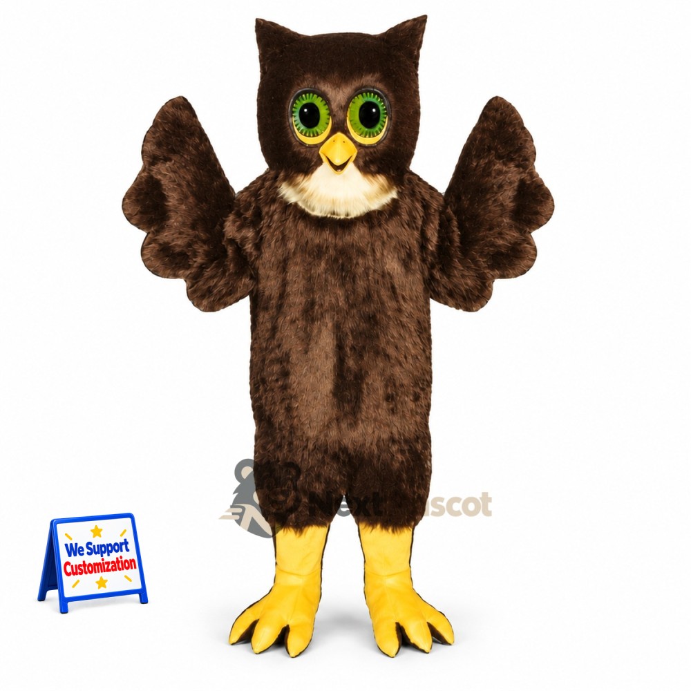 Owl Mascot Costume - Brown for Stage Shows Owl Mascot Costume - Brown for Stage Shows