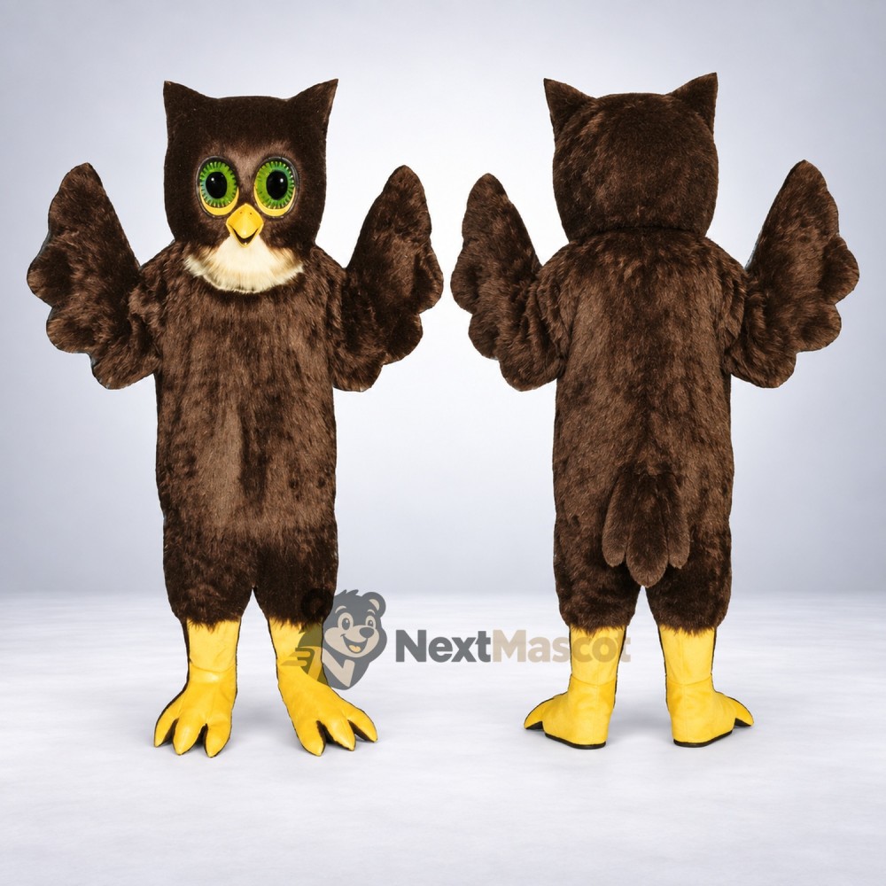 Owl Mascot Costume - Brown for Stage Shows Owl Mascot Costume - Brown for Stage Shows