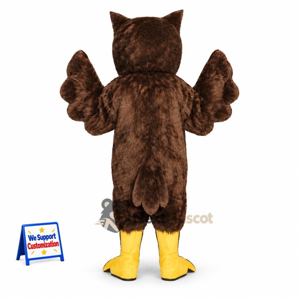 Owl Mascot Costume - Brown for Stage Shows Owl Mascot Costume - Brown for Stage Shows