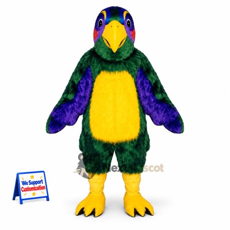 Parrot Mascot Costume - Green for School Spirit Parrot Mascot Costume - Green for School Spirit