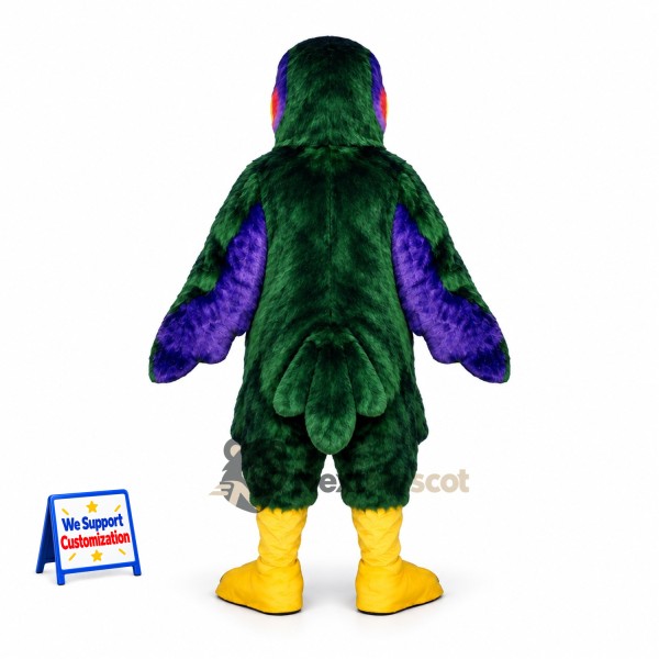 Parrot Mascot Costume - Green for School Spirit Parrot Mascot Costume - Green for School Spirit