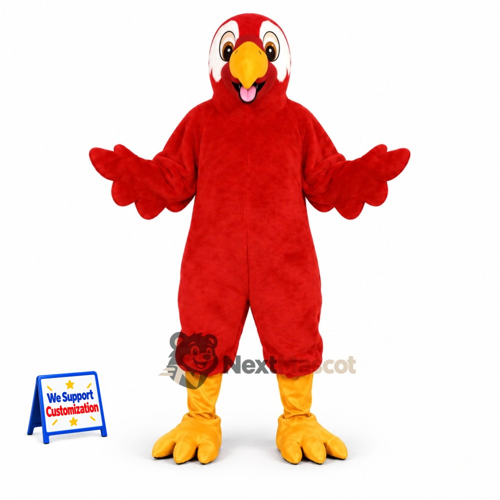 Parrot Mascot Costume - Red for Photo Events Parrot Mascot Costume - Red for Photo Events