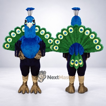 Peacock Mascot Costume - Blue for Community Events Peacock Mascot Costume - Blue for Community Events