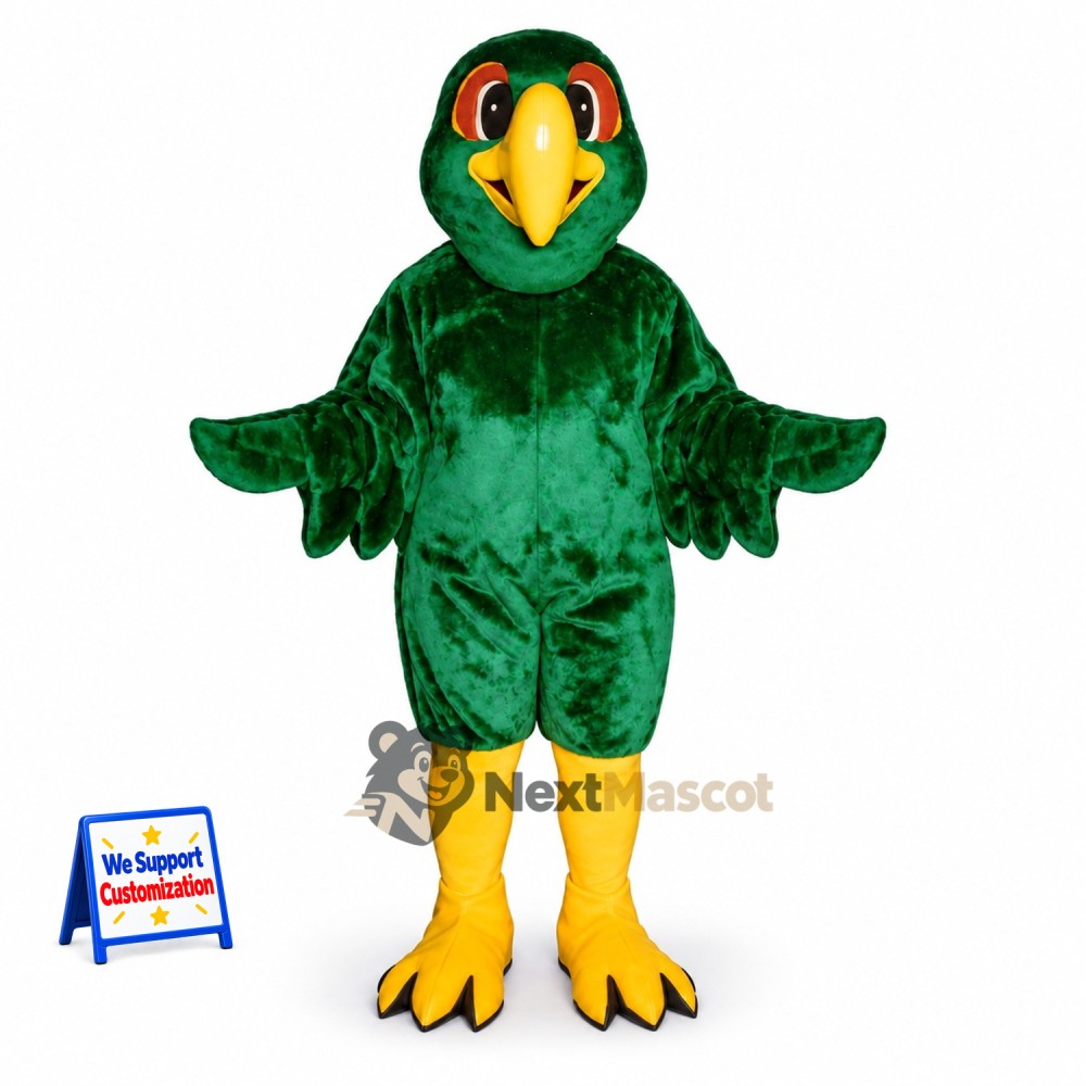 Parrot Mascot Costume - Green for Team Events Parrot Mascot Costume - Green for Team Events
