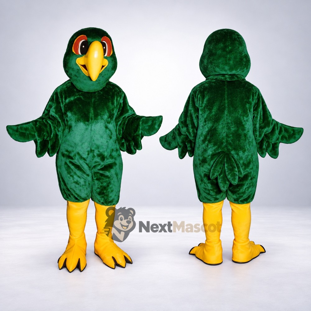 Parrot Mascot Costume - Green for Team Events Parrot Mascot Costume - Green for Team Events