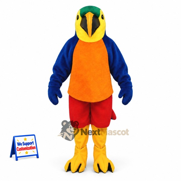 Parrot Mascot Costume - Blue and Yellow for Festivals