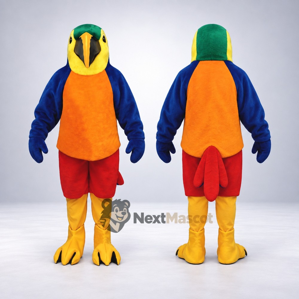 Parrot Mascot Costume - Blue and Yellow for Festivals Parrot Mascot Costume - Blue and Yellow for Festivals