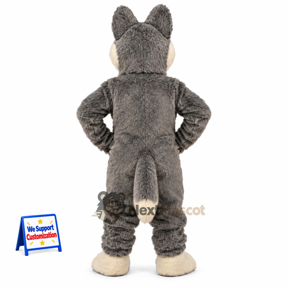 Husky Mascot Costume - Gray for Fan Events Husky Mascot Costume - Gray for Fan Events