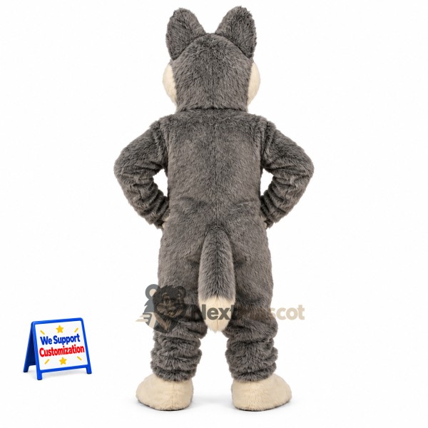 Husky Mascot Costume - Gray for Fan Events Husky Mascot Costume - Gray for Fan Events