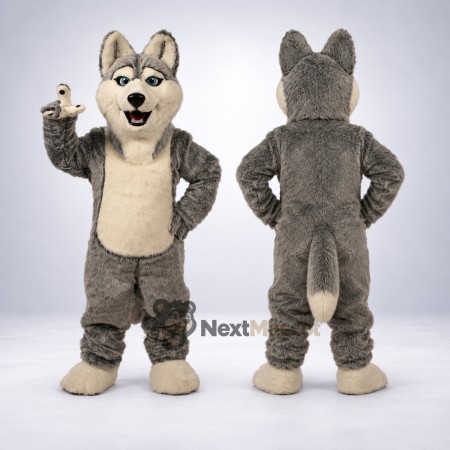 Husky Mascot Costume - Gray for Fan Events Husky Mascot Costume - Gray for Fan Events