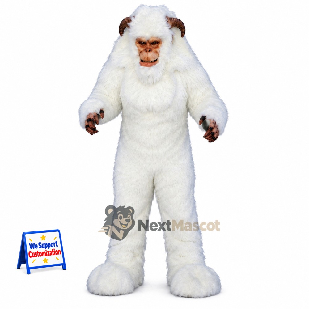 Monkey Mascot Costume - White Monkey Mascot Costume - White