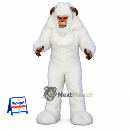Monkey Mascot Costume - White Monkey Mascot Costume - White
