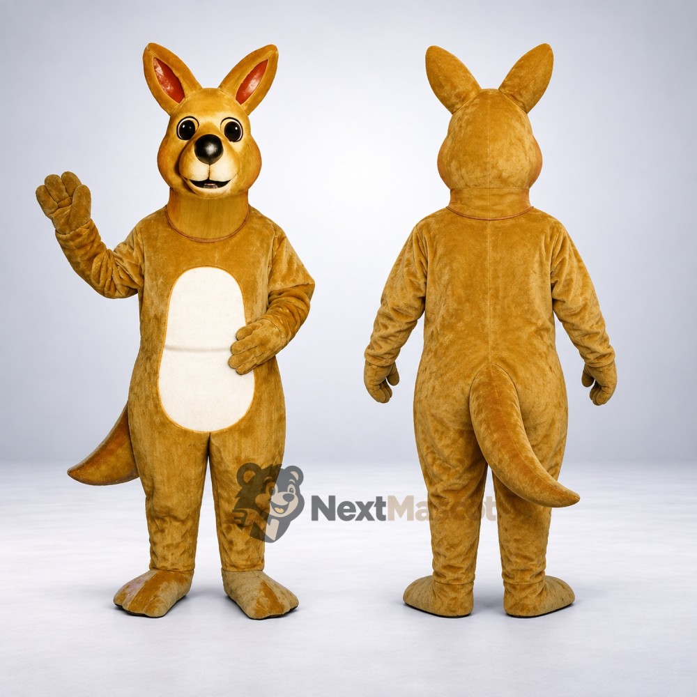 Kangaroo Mascot Costume - Brown for Team Events Kangaroo Mascot Costume - Brown for Team Events