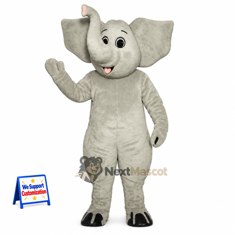 Elephant Mascot Costume - Gray for Campus Events Elephant Mascot Costume - Gray for Campus Events