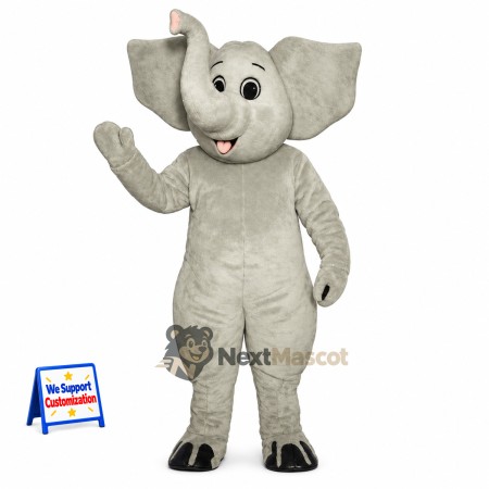 Elephant Mascot Costume - Gray for Campus Events Elephant Mascot Costume - Gray for Campus Events