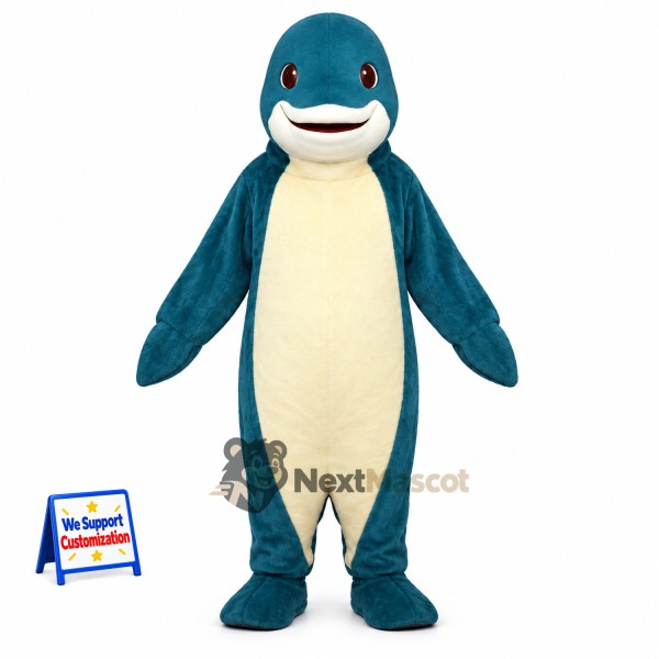 Dolphin Mascot Costume - Blue for Sea Life Shows
