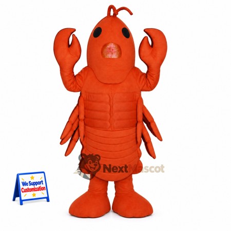 Lobster Mascot Costume - Orange for Aquarium Events Lobster Mascot Costume - Orange for Aquarium Events