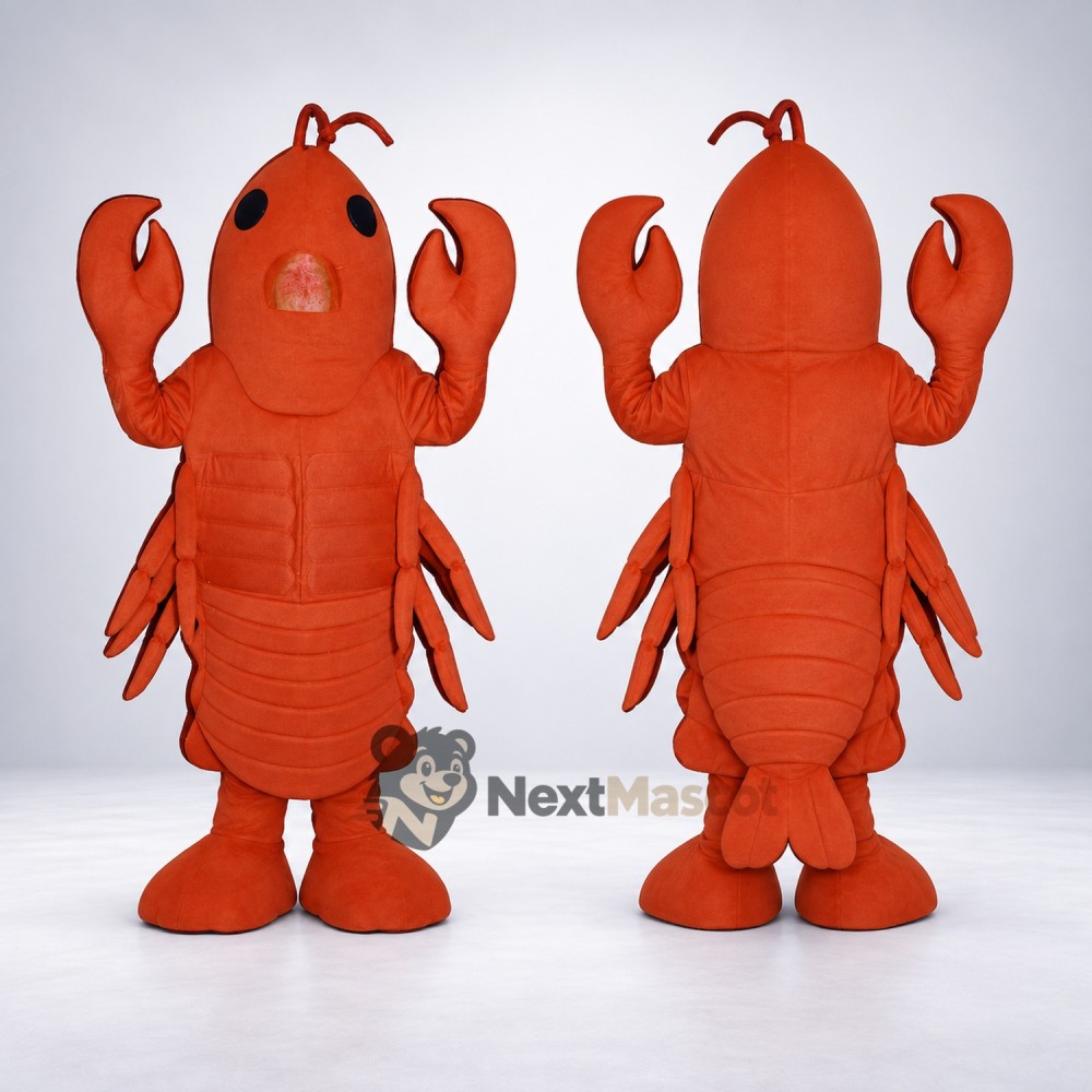 Lobster Mascot Costume - Orange for Aquarium Events Lobster Mascot Costume - Orange for Aquarium Events