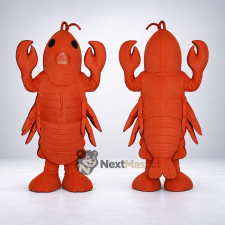 Lobster Mascot Costume - Orange for Aquarium Events Lobster Mascot Costume - Orange for Aquarium Events