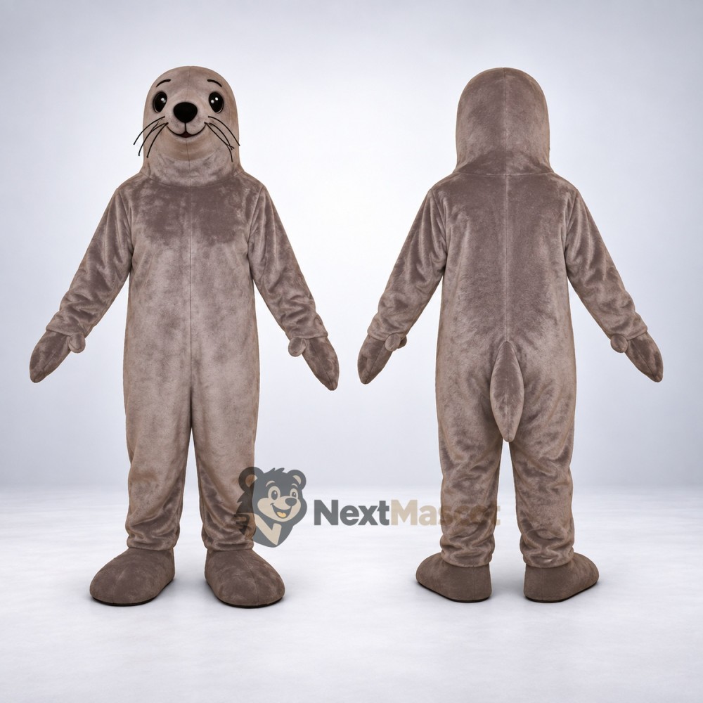Seal Mascot Costume - Gray for Aquarium Events Seal Mascot Costume - Gray for Aquarium Events
