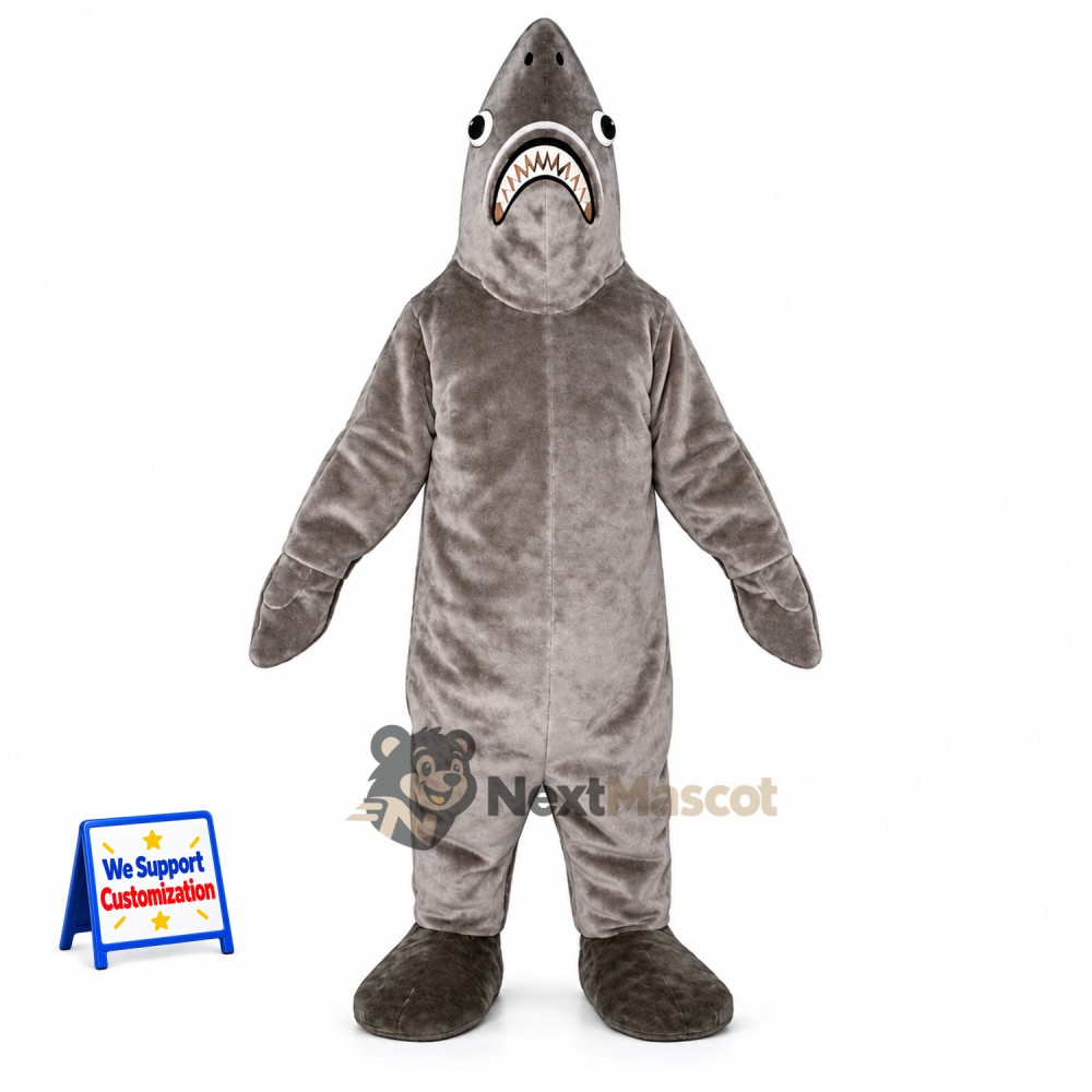 Shark Mascot Costume - Gray for School Spirit Shark Mascot Costume - Gray for School Spirit