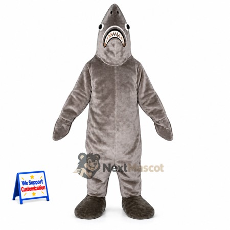 Shark Mascot Costume - Gray for School Spirit Shark Mascot Costume - Gray for School Spirit
