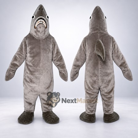 Shark Mascot Costume - Gray for School Spirit Shark Mascot Costume - Gray for School Spirit
