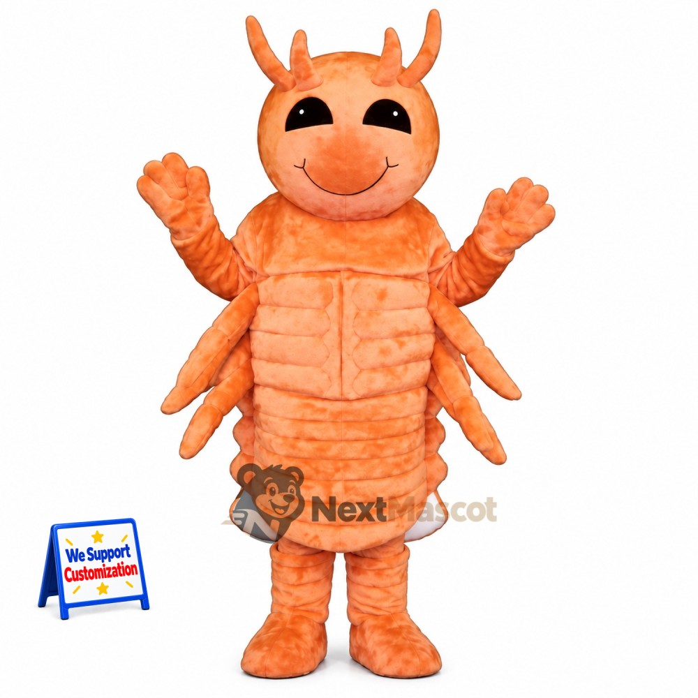 Lobster Mascot Costume - Orange for Ocean Festivals Lobster Mascot Costume - Orange for Ocean Festivals