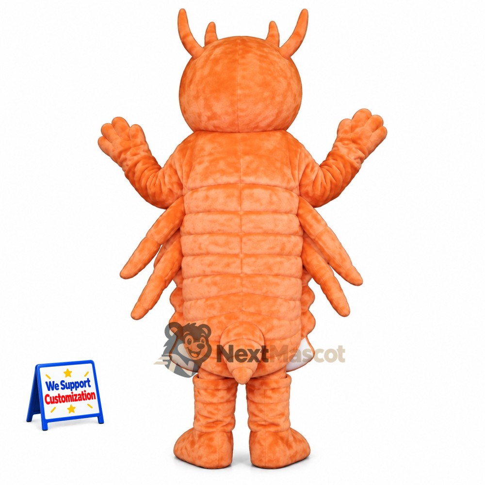 Lobster Mascot Costume - Orange for Ocean Festivals Lobster Mascot Costume - Orange for Ocean Festivals