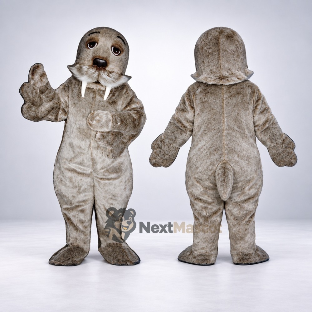 Walrus Mascot Costume - Gray for Ocean Events