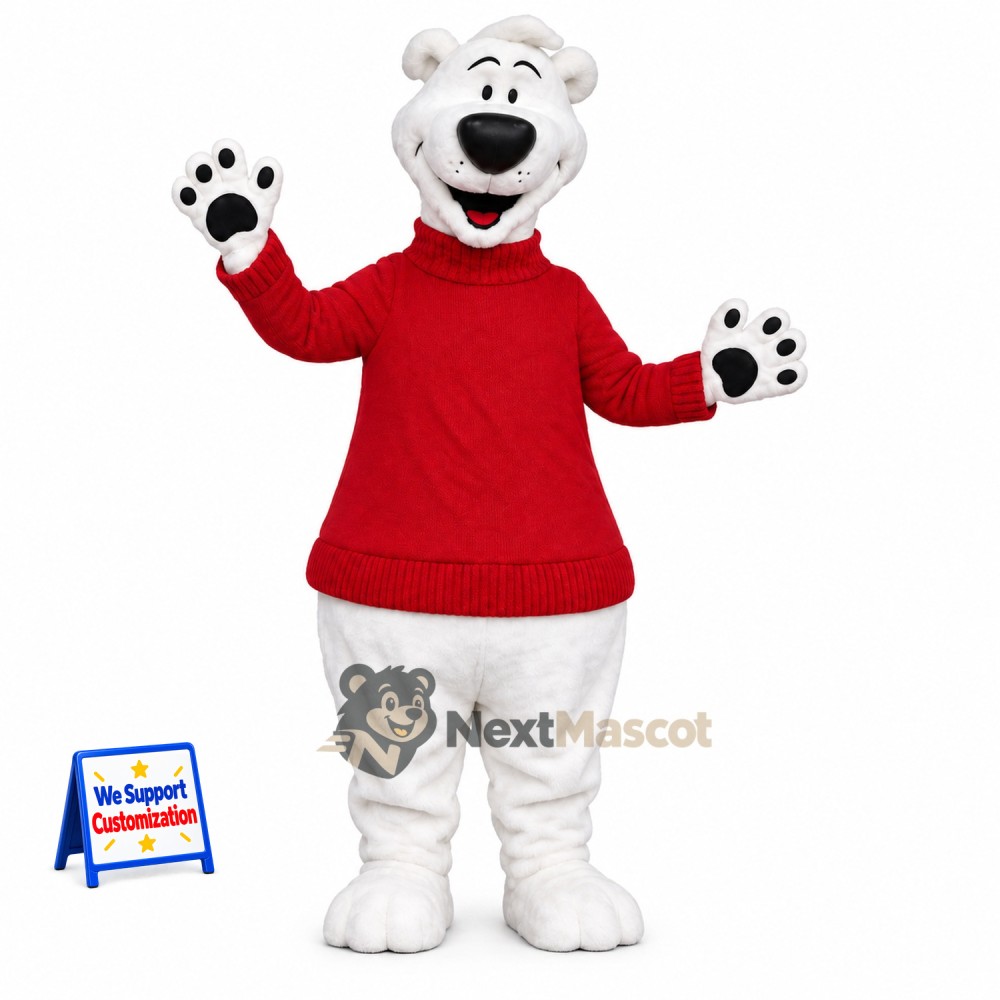 Bear Mascot Costume - Red Shirt Bear Mascot Costume - Red Shirt