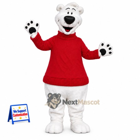 Bear Mascot Costume - Red Shirt Bear Mascot Costume - Red Shirt