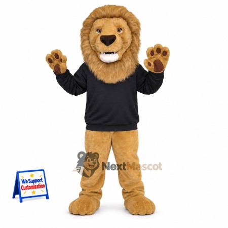 Lion Mascot Costume - Black Shirt Lion Mascot Costume - Black Shirt