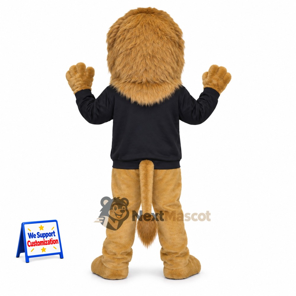 Lion Mascot Costume - Black Shirt Lion Mascot Costume - Black Shirt